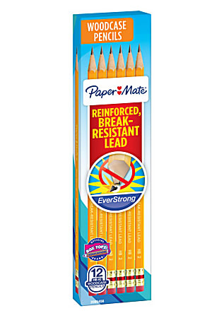 Paper Mate® Everstrong Break-Resistant Pencils, #2 HB Lead, Pack Of 12 Pencils 