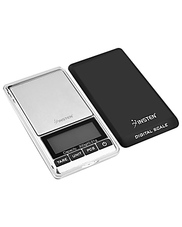Insten Digital Pocket Scale, 0.01 - 10.58 Oz, Black / Silver