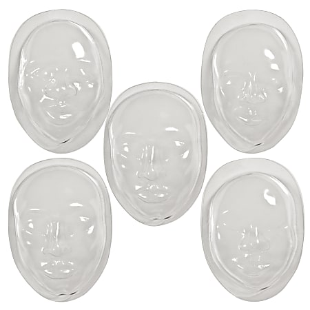 Roylco Face Form Molds, Clear, Pack Of 10 Molds