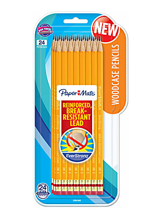 Paper Mate® Everstrong Break-Resistant Pencils, #2 HB Lead, Pack Of 24 Pencils 