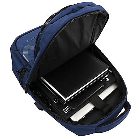Navy Depot Laptop 15.6 With Office Pocket Backpack - Volkano Midtown
