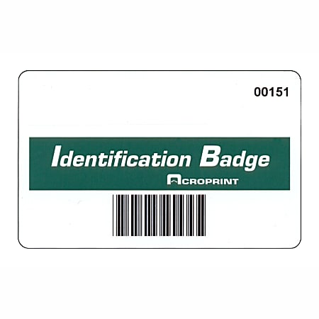 Acroprint timeQplus Barcode Badges, #TQ600, Numbered 16 - 50, 3" x 4", Pack Of 35
