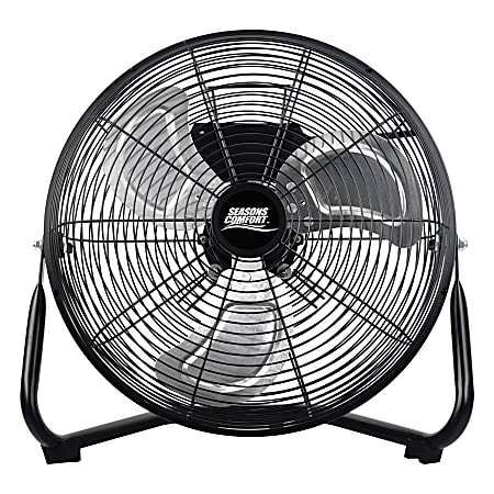 Seasons Comfort™ 3-Speed High-Velocity Heavy-Duty Floor Fan, 14-In., Black