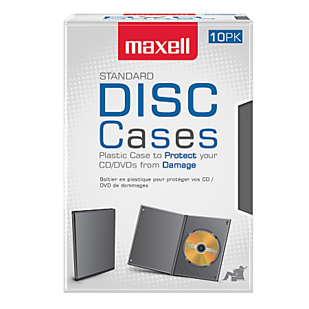 Maxell® DVD Video Cases, Standard, Black, Pack Of 10