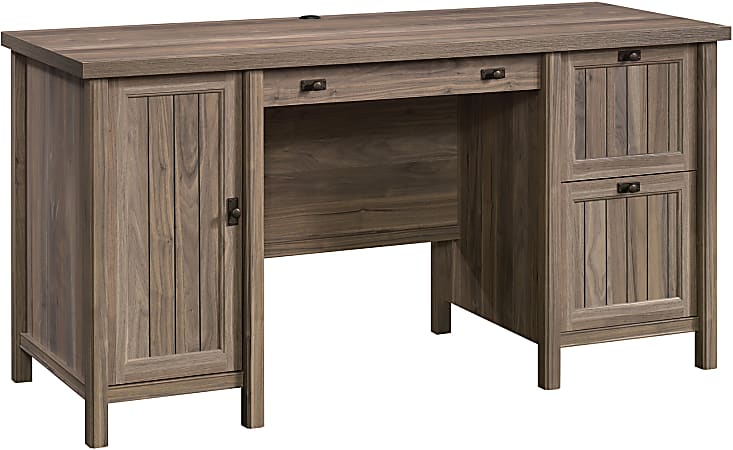 Sauder® Costa 60"W Computer Desk, Washed Walnut