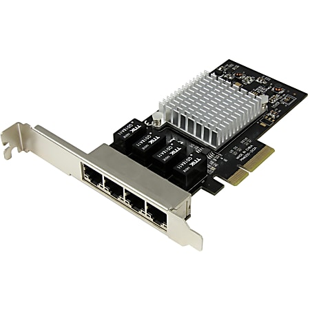 StarTech.com 4-Port Gigabit Ethernet Network Card - PCI Express; Intel I350 NIC - Quad Port PCIe Network Adapter Card w/ Intel Chip - Add four Gigabit Ethernet ports to server or workstation through a single PCI Express slot