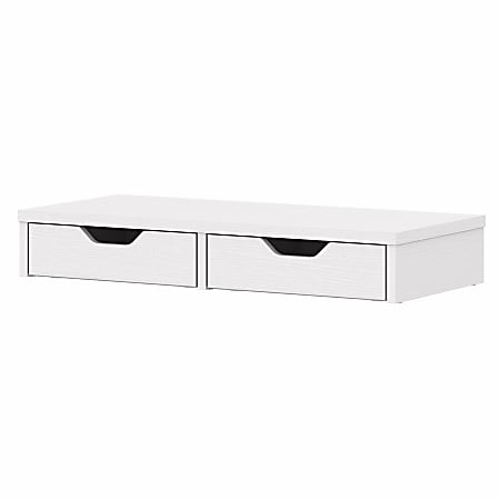 Bush Furniture Key West Desktop Organizer With Drawers, Pure White Oak, Standard Delivery
