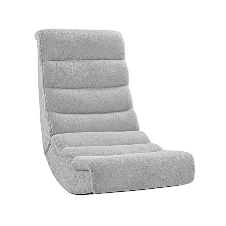 Linon Chatham Sherpa Rocking Game Chair, Gray