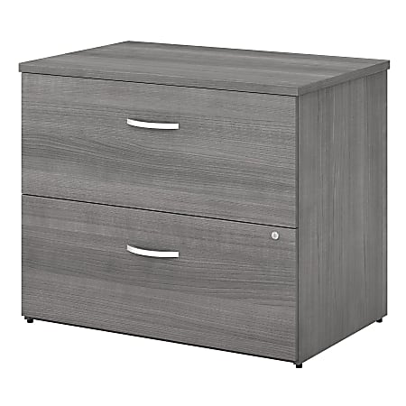 Bush Business Furniture Studio C 24"D Lateral 2-Drawer File Cabinet, Platinum Gray, Delivery
