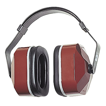 E-A-R™ Muffs, 25 dB NRR, Maroon, Wear Over Head, Behind Neck, Under Chin