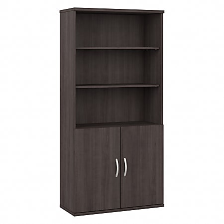 Bush Business Furniture Hybrid 73"H 5-Shelf Bookcase With