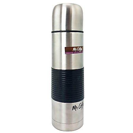 Mr. Coffee Javelin Thermal Travel Bottle, 16 Oz, Silver