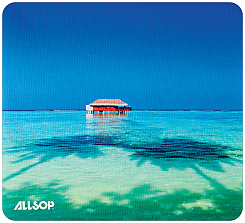 Allsop® Naturesmart™ Mouse Pad, 0.79"H x 8.75"W x 8"D, Tropical Maldive, 31625