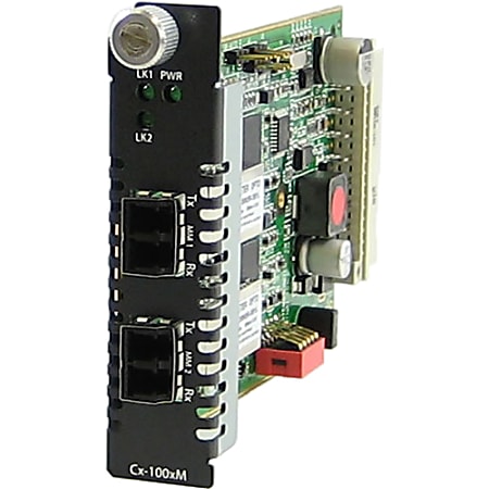 Perle C-1000MM-M2LC2 - Gigabit Ethernet Fiber to Fiber Media Converter Module - 2 x LC Ports - DuplexLC Port - Multi-mode - 1000Base-SX, 1000Base-LX - Internal