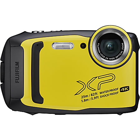Fujifilm FinePix XP140 16.4 Megapixel Compact Camera - Yellow - 1/2.3" Sensor - Autofocus - 3"LCD - 5x Optical Zoom - 2x Digital Zoom - Optical (IS) - 4608 x 3456 Image - 3840 x 2160 Video - HD Movie Mode - Wireless LAN