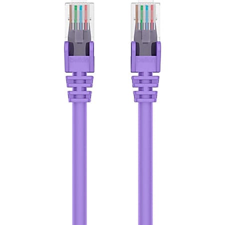 Belkin CAT6 Ethernet Patch Cable Snagless, RJ45, M/M - First End: 1x RJ-45 Male Network - Second End: 1x R - A3L98075PURS