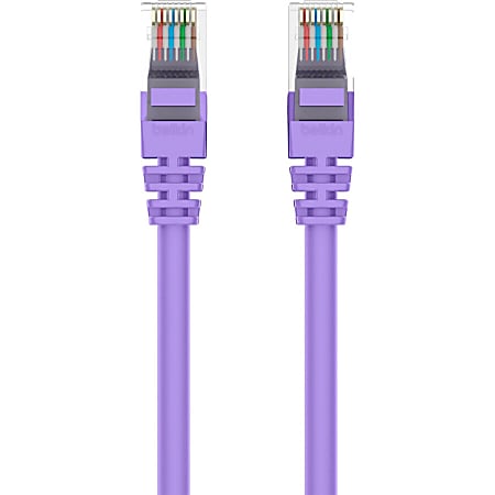 Belkin RJ45 Category 6 Snagless Patch Cable - Category 6 Network Cable - First End: 1 x RJ-45 Network - Male - Second End: 1 x RJ-45 Network - Male - 100 Gbit/s - Patch Cable - Blue - 1 Each