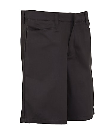 Royal Park Boys Uniform, Flat-Front Shorts, Size 8, Black