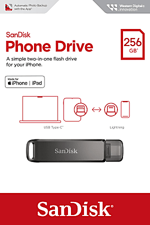 SanDisk Phone Drive, 256 GB, Black