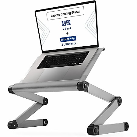 WorkEZ Executive Adjustable Laptop Stand With Fans And