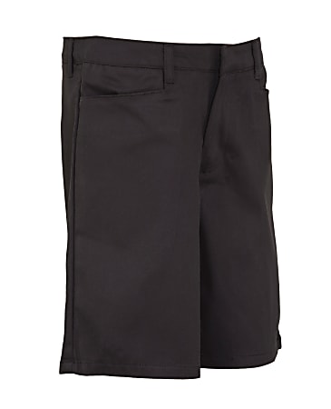 Royal Park Boys Uniform, Flat-Front Shorts, Size 10, Black