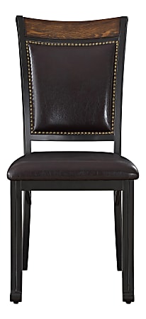 Powell Vinessa Side Chairs, Rustic Umber/Dark Brown, Set Of 2 Chairs