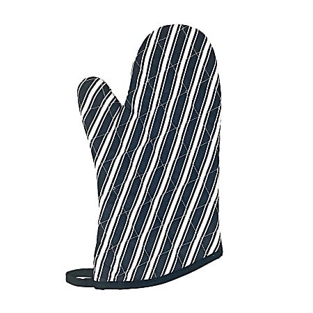 Better Houseware Striped Oven Mitt, 1 Size, Black