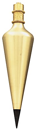 General Tools Brass Plumb Bobs, 16 oz, Hardened Steel/Brass