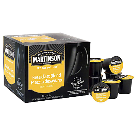 Martinson® Premium Coffee Breakfast Blend, 0.39 Oz., Box Of 48