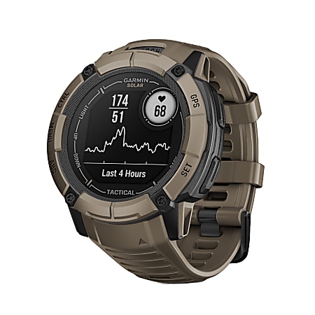 Garmin Instinct 2X Tactical Edition Solar Smart Watch Coyote Tan Office Depot