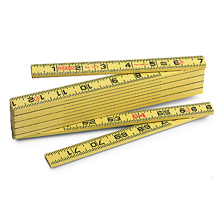 Fiberglass Folding Rules, 6 ft, Fiberglass, Outside-Reading