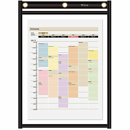 C-Line Super Heavyweight Plus Shop Ticket Holder, Stitched - Both Sides Clear, Black, 9 x 12, 15/BX, 50912
