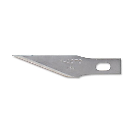 X-Acto No. 11 Classic Fine Point Blade Refill - 1.85" Length - Straight Style - Carbon Steel - 5 / Pack - Stainless Steel