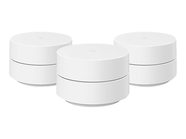Google Wifi - Wi-Fi system - (3 routers) - up to 4,500 sq.ft - mesh 1GbE - Wi-Fi 5 - Dual Band