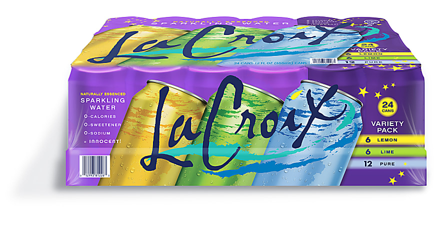 LaCroix Sparkling Water, 3-Flavor Variety Pack, 12 Oz