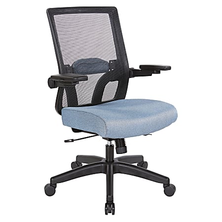 Office Star™ Space Seating 867 Series Ergonomic Mesh Mid-Back Chair, Blue/Black