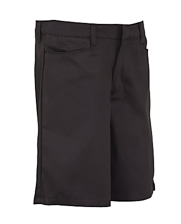 Royal Park Boys Uniform, Husky Flat-Front Shorts, Size 30, Black