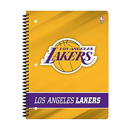 Markings by C.R. Gibson® Notebook, 8" x 10 1/2", 1 Subject, Wide Ruled, 140 Pages (70 Sheets), Los Angeles Lakers