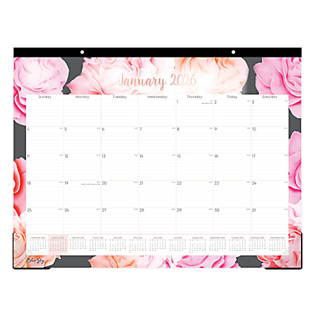 2026 Blue Sky Monthly Desk Pad Calendar, 22" x 17", Joselyn, January To December, 102714