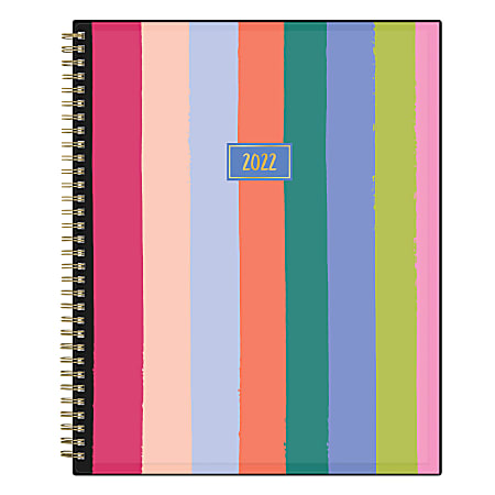 Blue Sky™ Idlewild Weekly/Monthly Planner, 8-1/2” x 11”, Painted Rainbow, January To December 2022, 134897