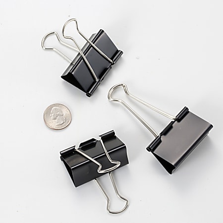 Large black binder clips on sale