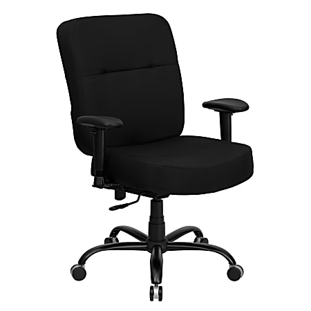 Flash Furniture HERCULES Series Ergonomic Big & Tall High-Back Executive Office Chair With Arms, Black Fabric