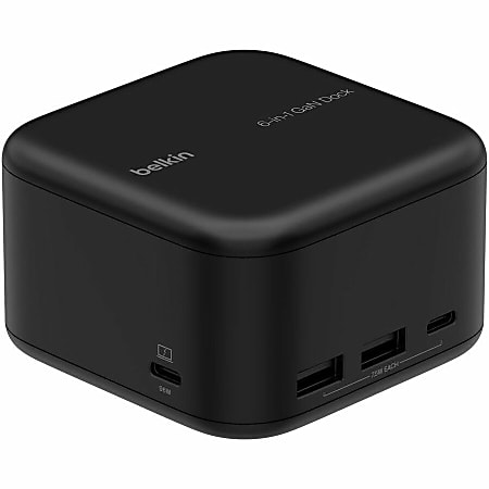 Belkin Connect USB-C 6-in-1 Core GaN Dock 130W - for Monitor - Charging Capability - 130 W - USB Type C - 1 Displays Supported - 4K - 3840 x 2160 - 4 x USB Ports - 2 x USB Type-A Ports - USB Type-A - 2 x USB Type-C Ports - USB Type-C