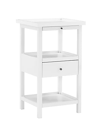 Powell Toscao Side Table, 29-3/4"H x 17"W x 15-3/4"D, White