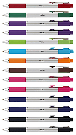 Office Depot Brand Callisto Retractable Gel Ink Pens Medium Point 0.5 mm  Translucent Black Barrel Black Ink Pack Of 12 Pens - Office Depot