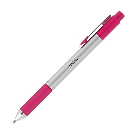 TUL BP Series Retractable Ballpoint Pens Medium Point 1.0 mm Silver Barrel Assorted Inks Pack Of 14 Pens