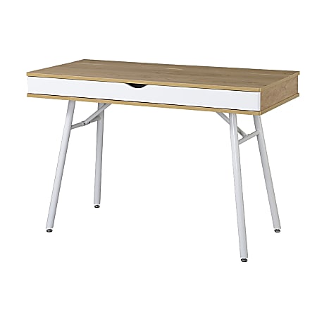 Techni Mobili 46"W Modern Computer Desk With Storage, Pine