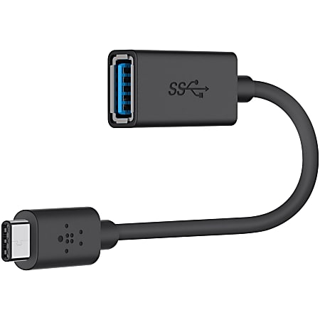 Belkin 3.0 USB-C to USB-A Adapter - 5" USB Data Transfer Cable  - F2CU036BTBLK
