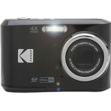 Kodak PIXPRO FZ45 16.4 Megapixel Compact Camera - Black - 1/2.3" CMOS Sensor - 2.7"LCD - 4x Optical Zoom - FZ45BK