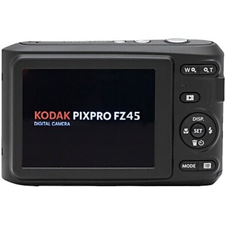 Kodak PIXPRO FZ45 16.4 Megapixel Compact Camera - Black - 1/2.3" CMOS Sensor - 2.7"LCD - 4x Optical Zoom - 6x Digital Zoom - Digital (IS) - 4608 x 3456 Image - 1920 x 1080 Video - Full HD Recording - HD Movie Mode